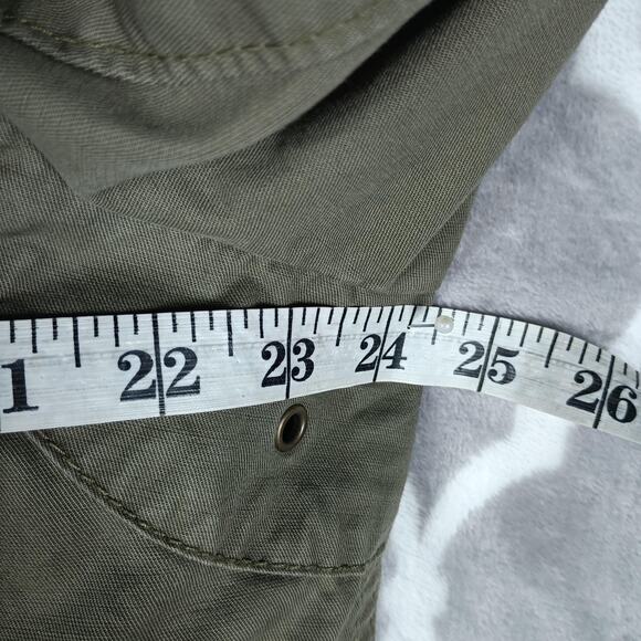 Gap Jacket Womens XL Green Hooded Parka Faux Fur Lined Winter Warm Coat - Picture 7 of 14